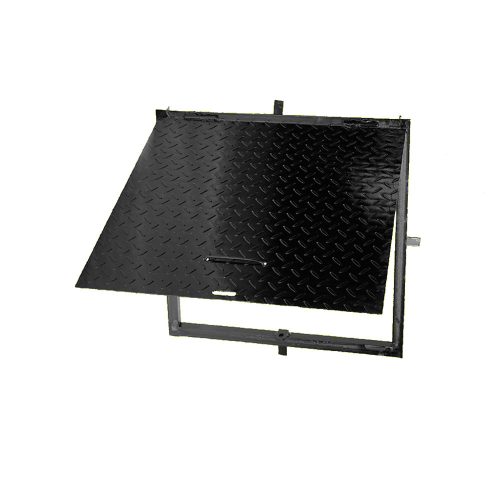 Aknafedő 60x60 cm fekete