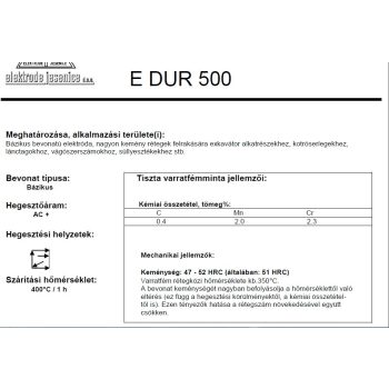 Elektróda Felrakó E-dur 500 5.00 mm