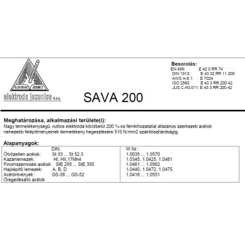 Elektroda SAVA 200 3.25 mm