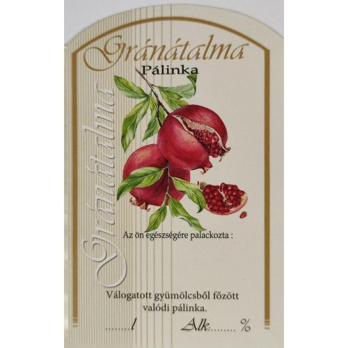 Üv.címke pál. 10db-os gránátalma