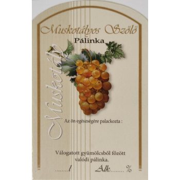 Üv.címke pál. 10db-os muskotályos szőlő