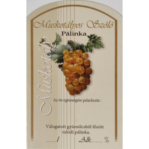 Üv.címke pál. 10db-os muskotályos szőlő