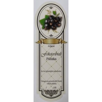 Üv.címke pál.10 db-os KESKENY feketeribi