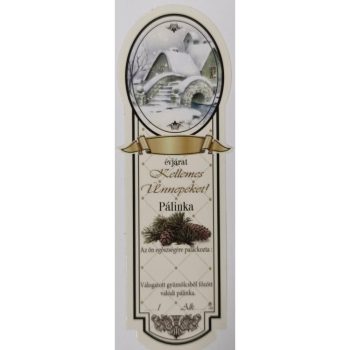 Üv.címke pál.10 db-os KESKENY karácson 2