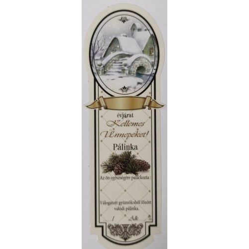 Üv.címke pál.10 db-os KESKENY karácson 2