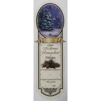 Üv.címke pál.10 db-os KESKENY karácson 4