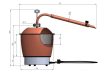 DES Illóolaj lepárló/desztilláló 10 L elektromos fűtéssel, átfolyós hűtővel