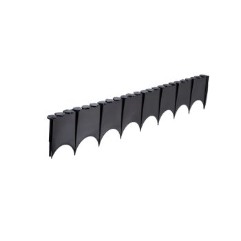   Leszúrható ágyásszegély, köves stílusú Deco Barrier 77x12.5cm fekete 2023165