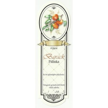 Üv.címke pál.10 db-os KESKENY barack