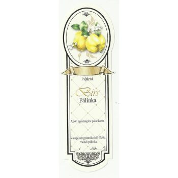 Üv.címke pál.10 db-os KESKENY birs