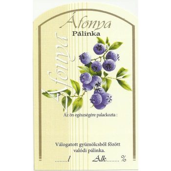 Üv.címke pál. 10db-os áfonya