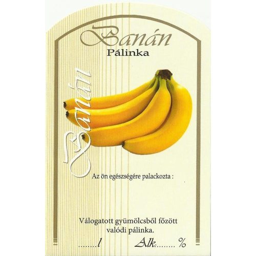 Üv.címke pál. 10 db-os banán