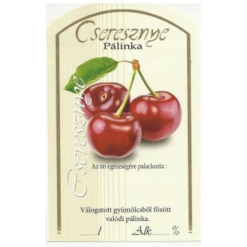 Üv.címke pál. 10db-os cseresznye