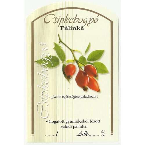 Üv.címke pál. 10db-os csipkebogyó