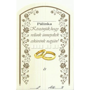 Üv.címke pál. 10db-os esküvői