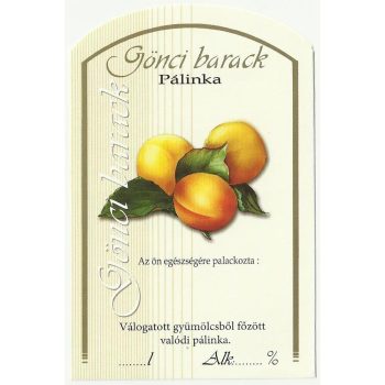 Üv.címke pál. 10 db-os gönci barack
