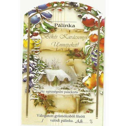 Üv.címke pál. 10db-os karácsony I