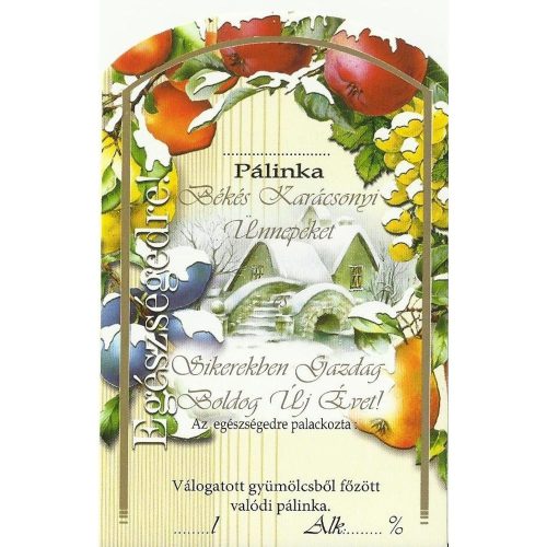 Üv.címke pál. 10db-os karácsony II