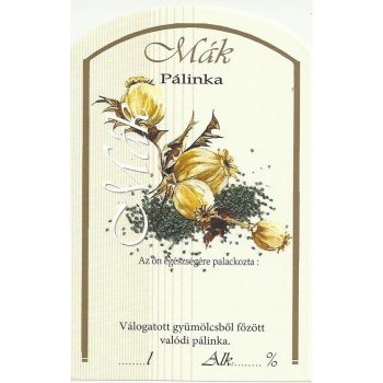 Üv.címke pál. 10db-os mák