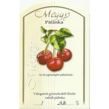 Üv.címke pál. 10 db-os meggy
