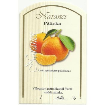 Üv.címke pál. 10db-os narancs