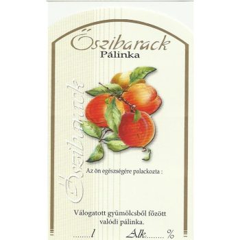 Üv.címke pál. 10db-os őszibarack