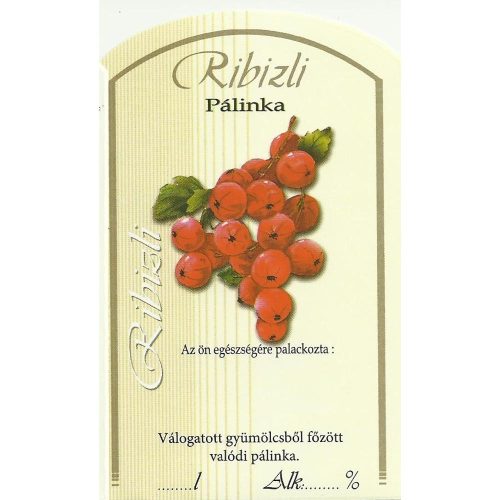 Üv.címke pál. 10db-os ribizli