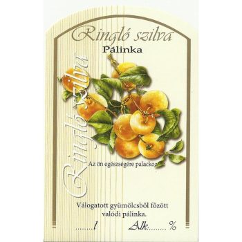 Üv.címke pál. 10db-os ringló szilva