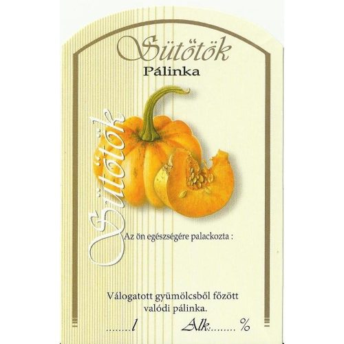 Üv.címke pál. 10db-os sütőtök