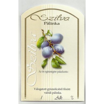 Üv.címke pál. 10db-os szilva