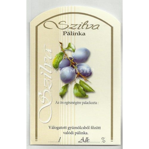 Üv.címke pál. 10db-os szilva