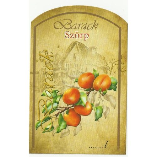 Üv.cím. szörpös 10 db-os barack