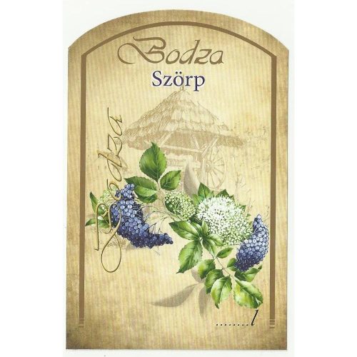 Üv. cím. szörpös 10 db-os bodza