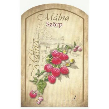 Üv.cím. szörpös 10 db-os málna