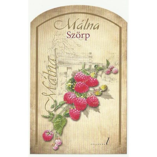 Üv.cím. szörpös 10 db-os málna