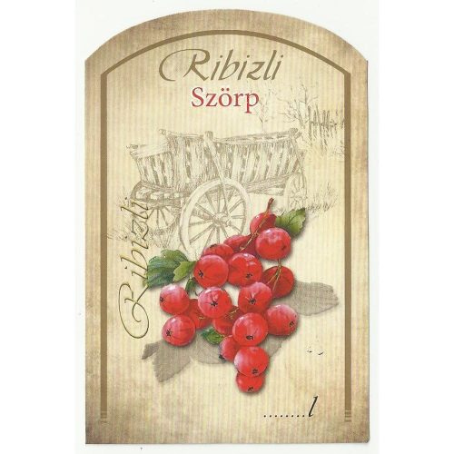 Üv.cím. szörpös 10 db-os ribizli