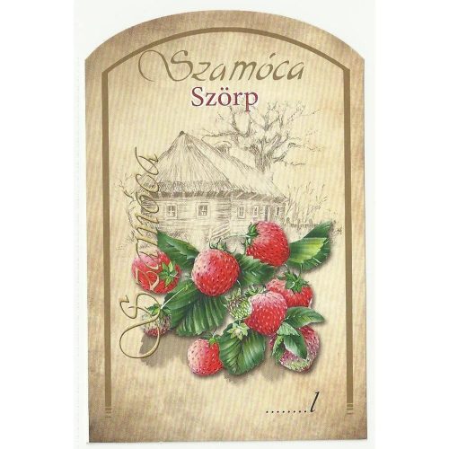 Üv.cím. szörpös 10 db-os szamóca