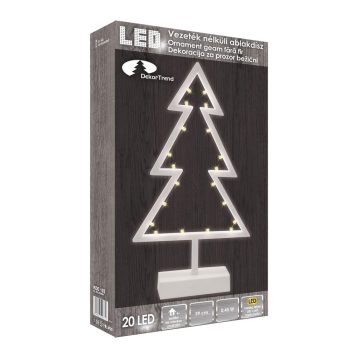 Elemes ablakdísz FENYŐ 20 LED-s