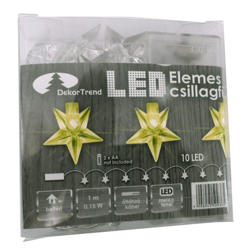 Elemes csillagfüzér 10 LED-s